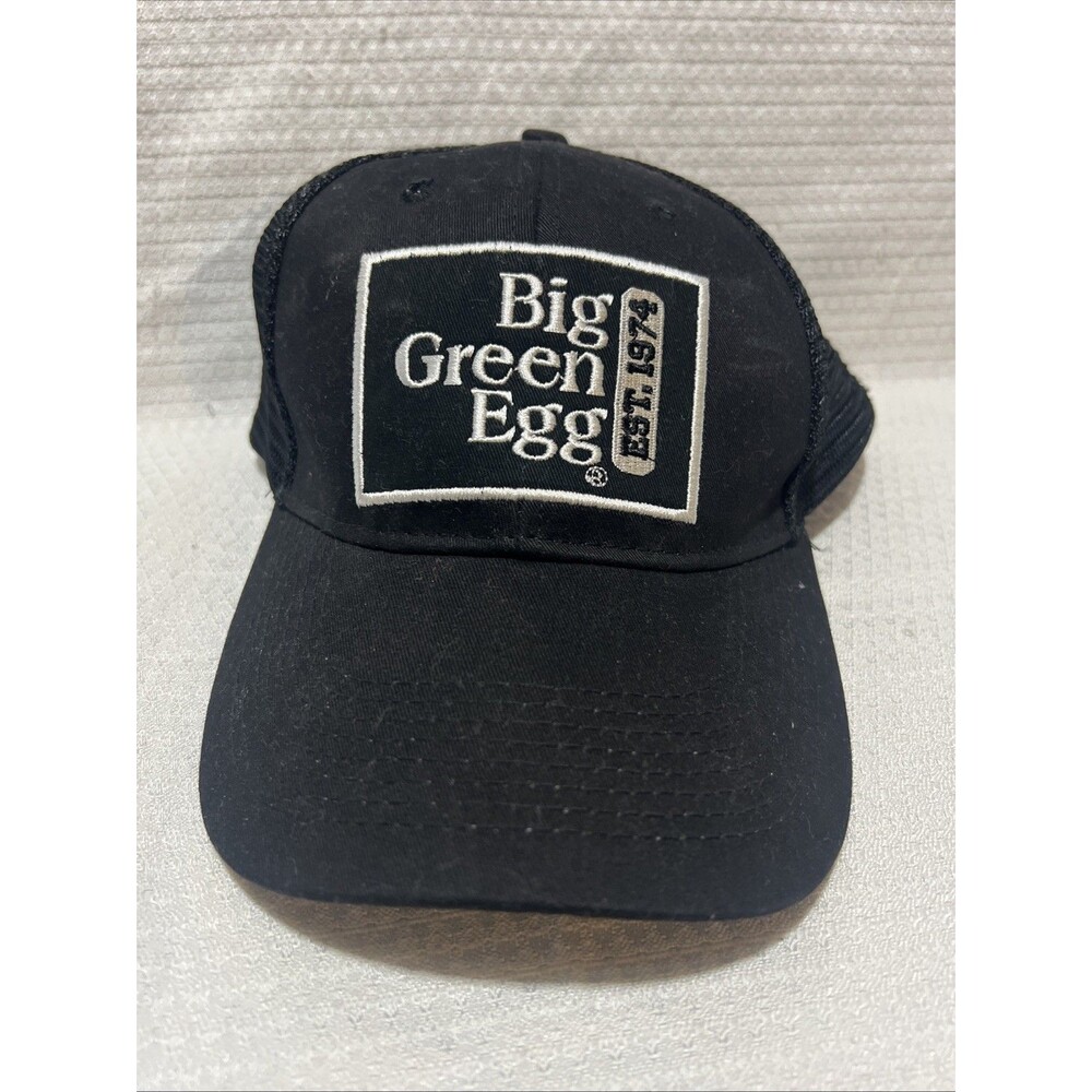 Big Green Egg Black Baseball Hat EST 1974Cap Mesh Back Stretch-to-Fit Adult Men